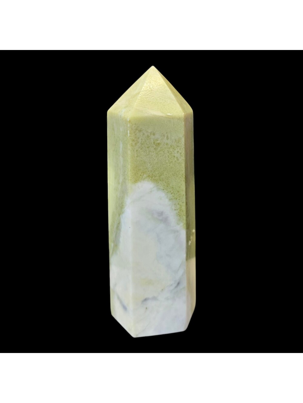 A037. Lemon Jasper Natural Crystal 5" Tower Point